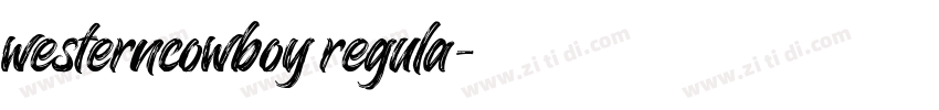 westerncowboy regula字体转换